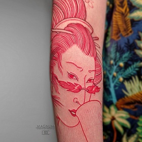 Александр Мосолов, реализм тату, realism tattoo, цветной реализм, цветная татуировка, тату портрет, гейша тату, тату на руке