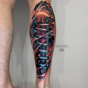 Серго Акопян, реализм тату, realism tattoo, цветной реализм, цветная татуировка, тату в москве, реалистичная тату, тату на ноге, тату биомеханика