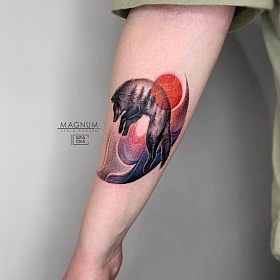 Серго Акопян, реализм тату, realism tattoo, цветной реализм, цветная татуировка, тату портрет, реалистичная тату, тату на руке, тату лисица, тату лиса, тату рукав