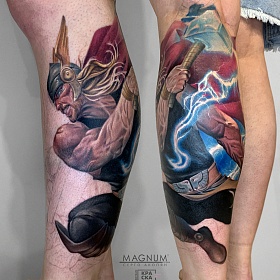 Серго Акопян, реализм тату, realism tattoo, цветной реализм, цветная татуировка, тату в москве, реалистичная тату, тату на ноге, тату тор