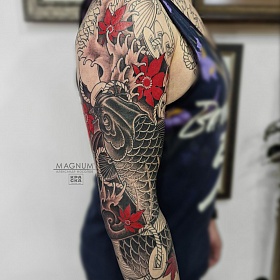 Александр Мосолов, реализм тату, realism tattoo, цветной реализм, цветная татуировка, тату феникс, реалистичная тату, тату на руке
